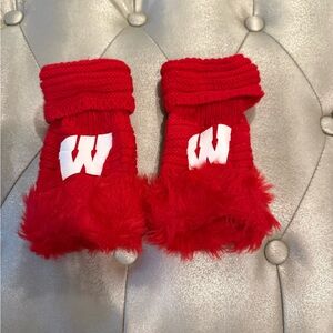 University of Wisconsin Fingerless Gloves